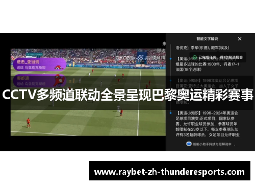 CCTV多频道联动全景呈现巴黎奥运精彩赛事 CCTV多频道联动全景呈现巴黎奥运精彩赛事
